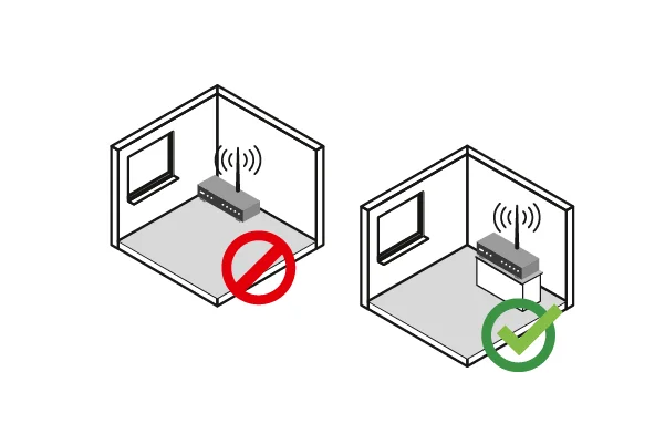 Umiejscowenie routera WiFi